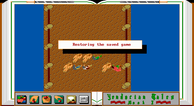 Yendorian Tales: Book I (DOS) screenshot: Perhaps I should level up a bit before trying that again...