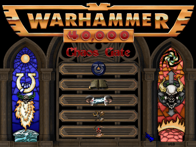 Warhammer 40,000: Chaos Gate (Windows) screenshot: Menu