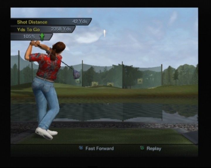 Outlaw Golf 2 (PlayStation 2) screenshot: El Suave takes on some practice in distance shooting