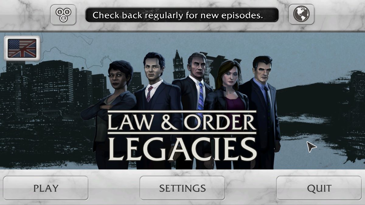 Law & Order: Legacies (Windows) screenshot: Main title