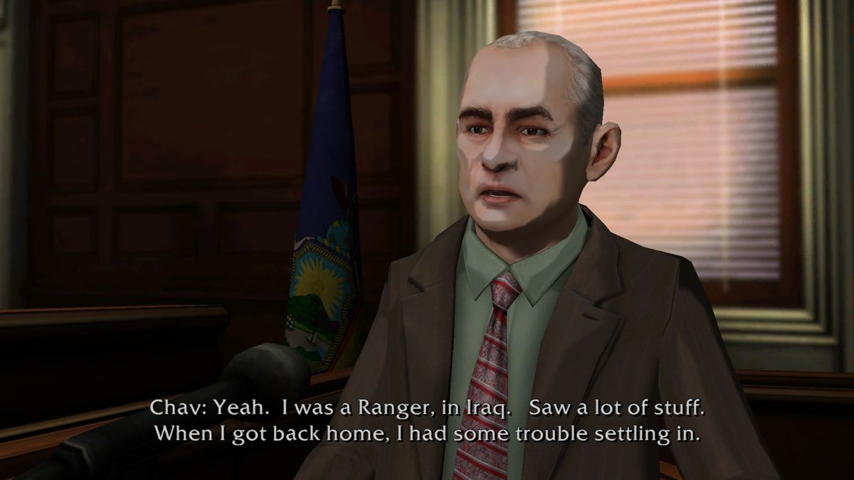 Law & Order: Legacies (Windows) screenshot: Episode 1 - Questioning the murder suspect with irrefutable evidence