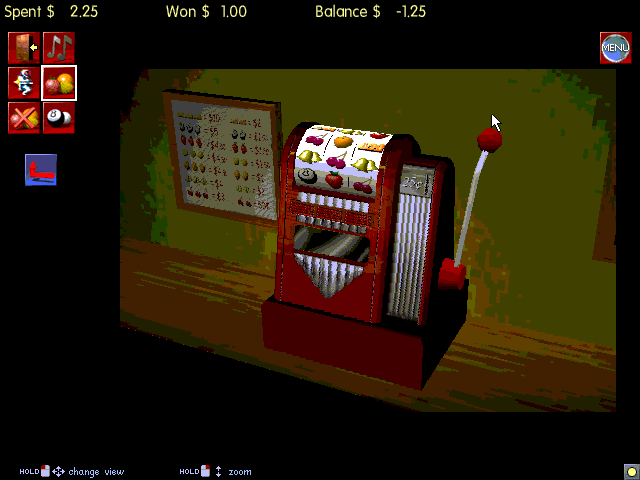 Jimmy White's 2: Cueball (Windows) screenshot: You can even play a slot machine!