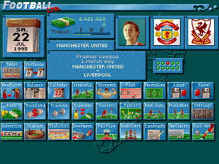 Football Limited (DOS) screenshot: English version