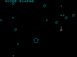 Meteor Storm (ZX Spectrum) screenshot: Things start to become complicated.