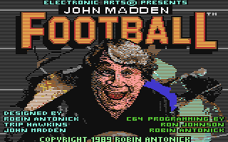John Madden Football (Commodore 64) screenshot: Splash Screen