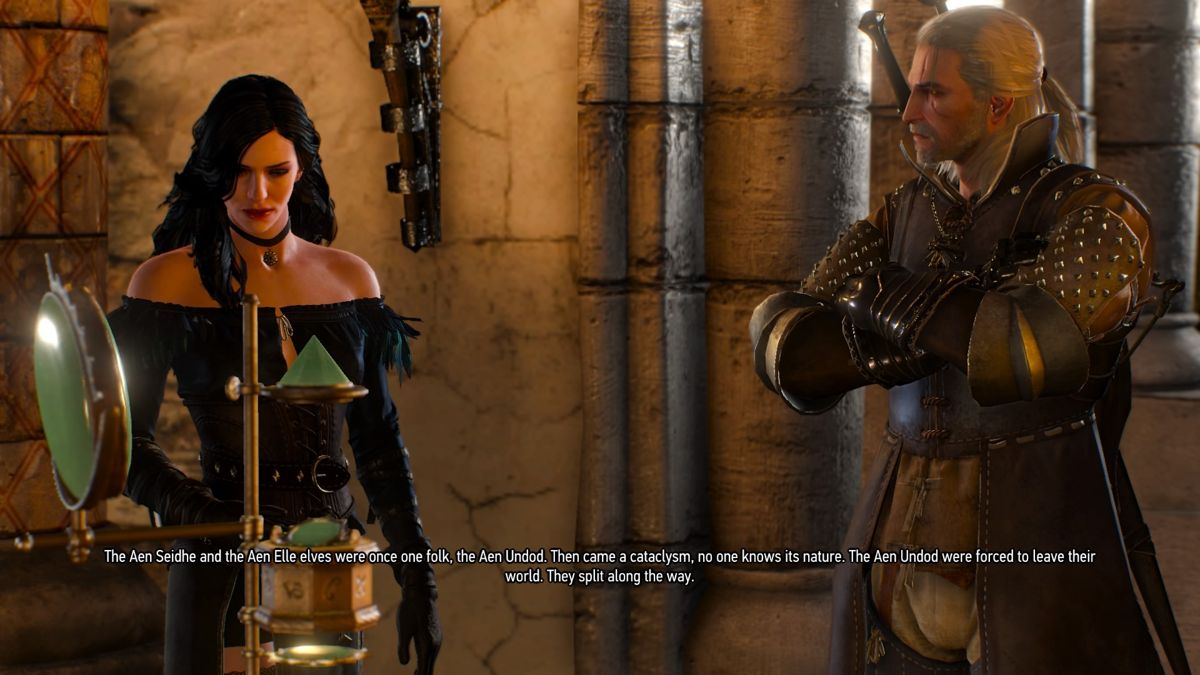The Witcher 3: Wild Hunt - Alternative Look for Yennefer (PlayStation 4) screenshot: History lessons