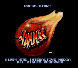 Jammit (SNES) screenshot: Title screen.