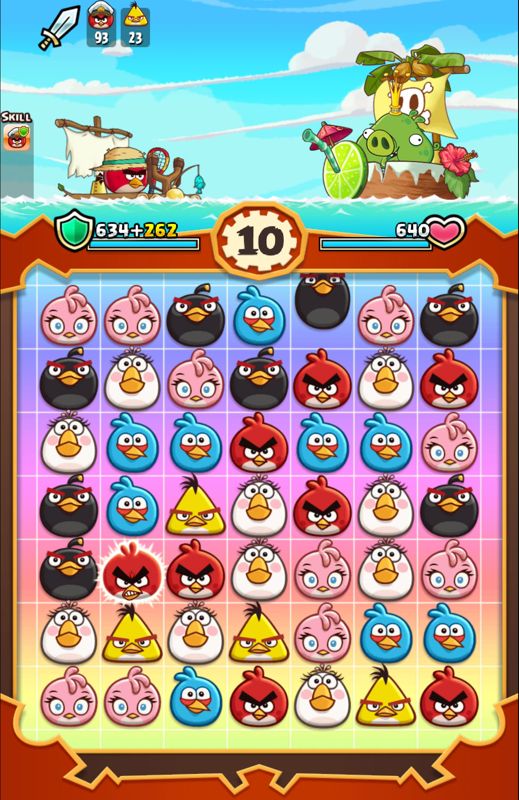 Angry Birds: Fight! (Android) screenshot: Fever time has been activated.