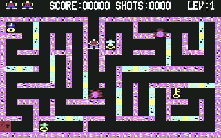 Lady Tut (Commodore 64) screenshot: Level 1
