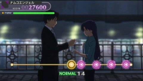 The iDOLM@STER: Shiny Festa - Harmonic Score (PSP) screenshot: Some songs display anime music videos