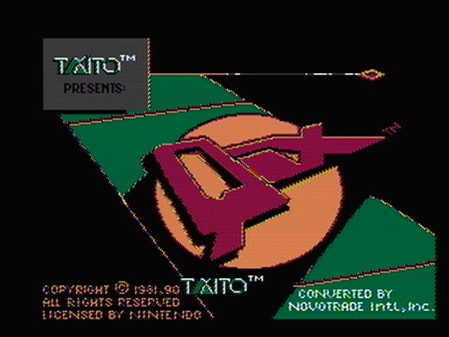 QIX (NES) screenshot: Title screen