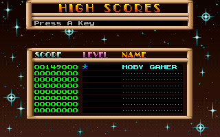 Xenocide (DOS) screenshot: High score table