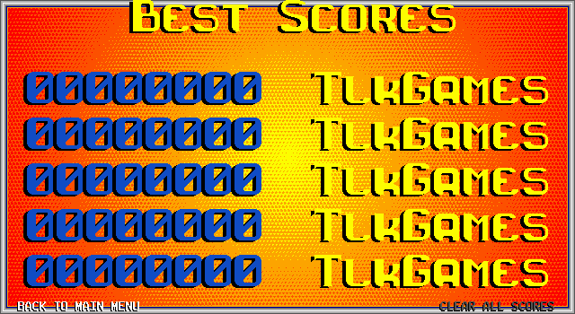 Hopy-ONE (DOS) screenshot: Best Scores