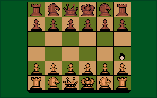 Distant Armies: A Playing History of Chess (Amiga) screenshot: Los Alamos Chess, 2-Dimensional.