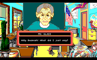 The Adventures of Willy Beamish (DOS) screenshot: In trouble at school (EGA)