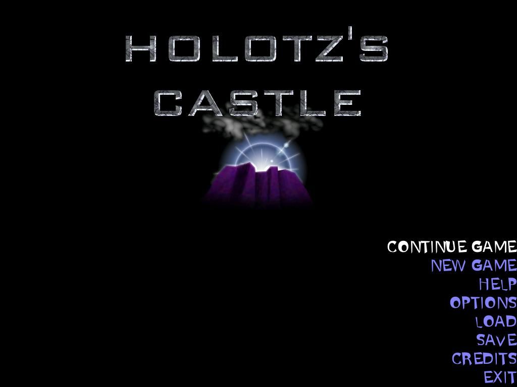 Holotz's Castle (Windows) screenshot: Main Menu