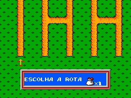 Sapo Xulé vs. Os Invasores do Brejo (SEGA Master System) screenshot: Bonus stage. The more bags you got during the last stage, the more characters you can set to walk the labirinth.