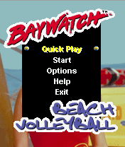 Baywatch Beach Volleyball (J2ME) screenshot: Main game screen