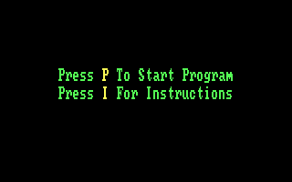 Press Your Luck (DOS) screenshot: Start Menu