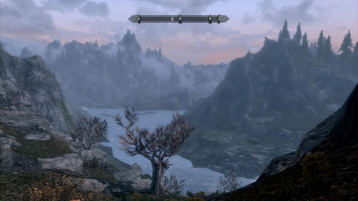 The Elder Scrolls V: Skyrim (PlayStation 3) screenshot: The river in the mountains