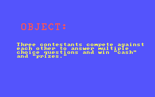 Press Your Luck (DOS) screenshot: Goal