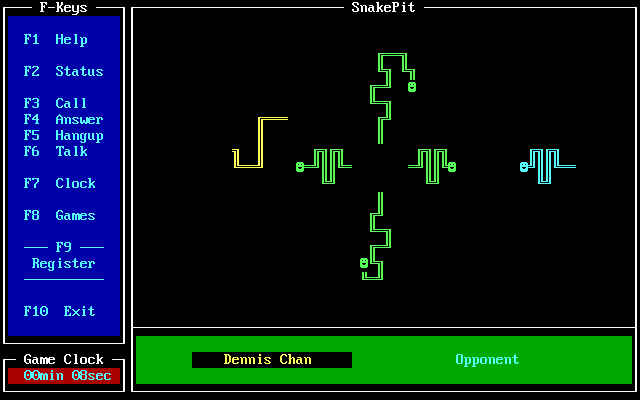 Worthy Opponent (DOS) screenshot: SnakePit