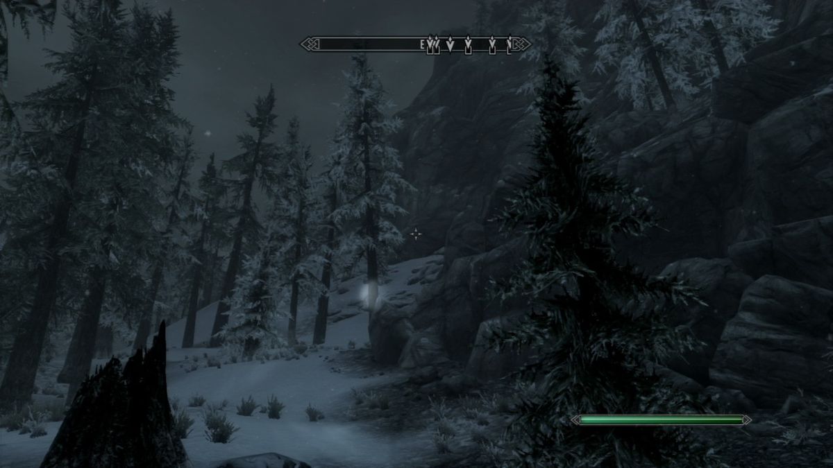 The Elder Scrolls V: Skyrim (PlayStation 3) screenshot: Snowy mountains