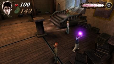 Harry Potter and the Goblet of Fire (PSP) screenshot: Summoning bonuses using Accio spell