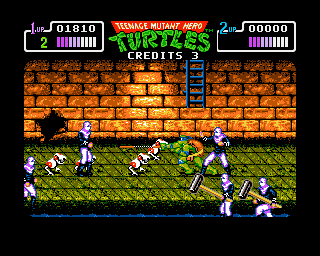 Teenage Mutant Ninja Turtles (Amiga) screenshot: Mousers