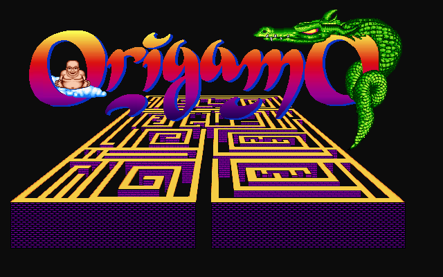 Origamo (DOS) screenshot: Title Screen