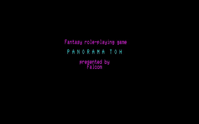 Panorama Toh (PC-88) screenshot: Title screen A