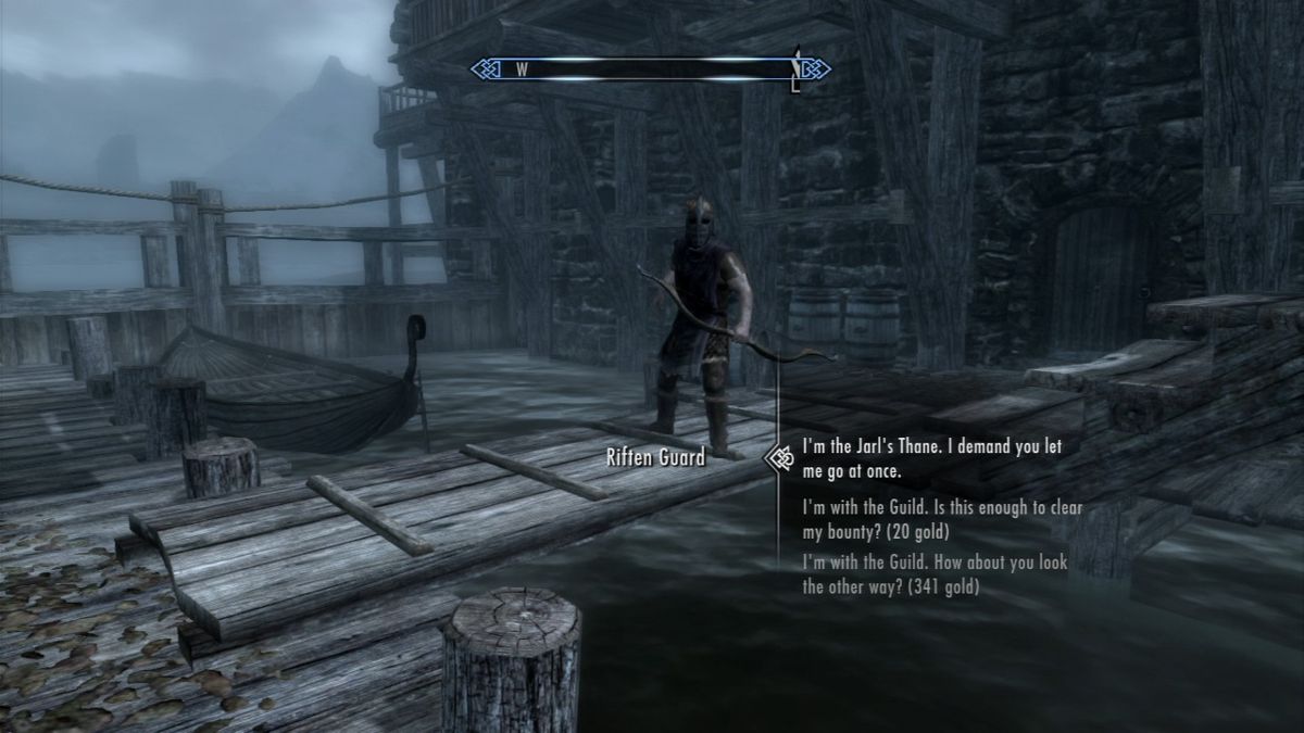 The Elder Scrolls V: Skyrim (PlayStation 3) screenshot: When you earn a nobility title in some town, the guards will let you go when you commit certain crimes