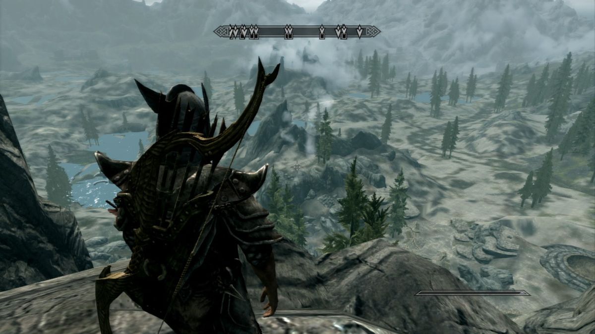 The Elder Scrolls V: Skyrim (PlayStation 3) screenshot: A good view of the valley