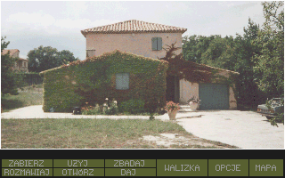 Tajemnica Statuetki (DOS) screenshot: The villa