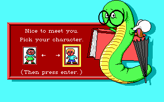 Word Rescue (DOS) screenshot: Choose your avatar