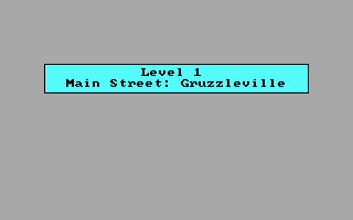 Word Rescue (DOS) screenshot: Level announcement