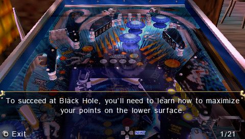 Pinball Hall of Fame: The Gottlieb Collection (PSP) screenshot: Each table has instructions, telling you how to play.