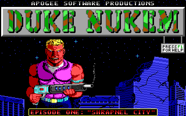 Duke Nukem (DOS) screenshot: title screen