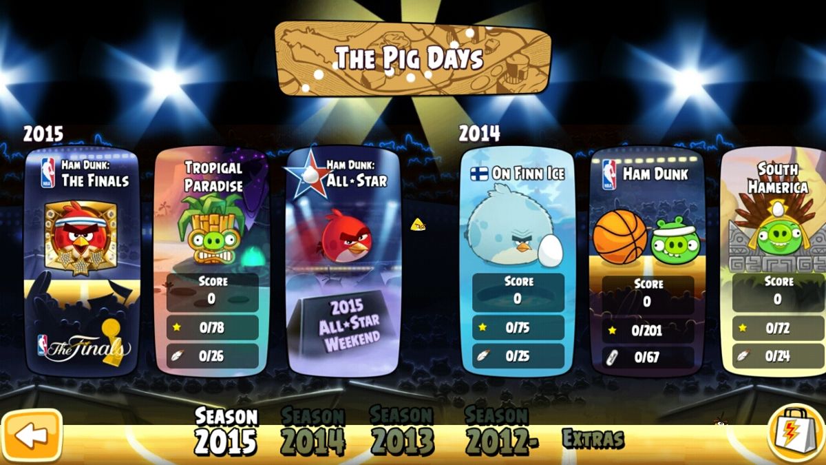 Angry Birds: Seasons (Android) screenshot: New level packs are being added since 2010