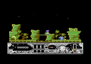 TwinWorld: Land of Vision (Commodore 64) screenshot: Ground foe