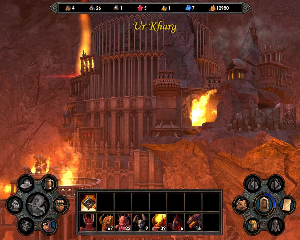 Heroes of Might and Magic V (Windows) screenshot: Inferno castle