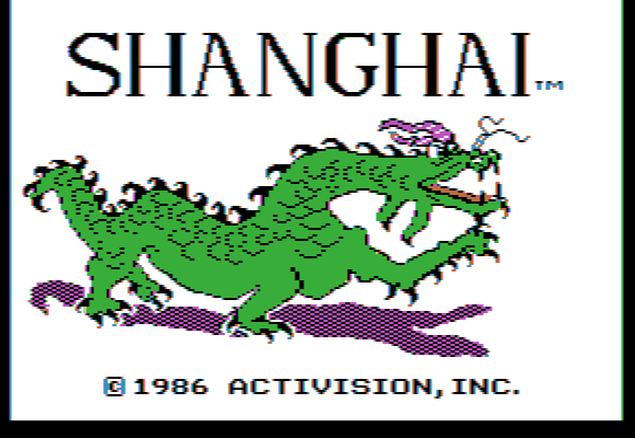 Shanghai (Apple II) screenshot: Title screen.