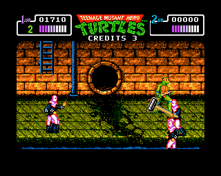 Teenage Mutant Ninja Turtles (Amiga) screenshot: The sewer