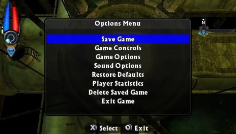 Untold Legends: The Warrior's Code (PSP) screenshot: Pause screen