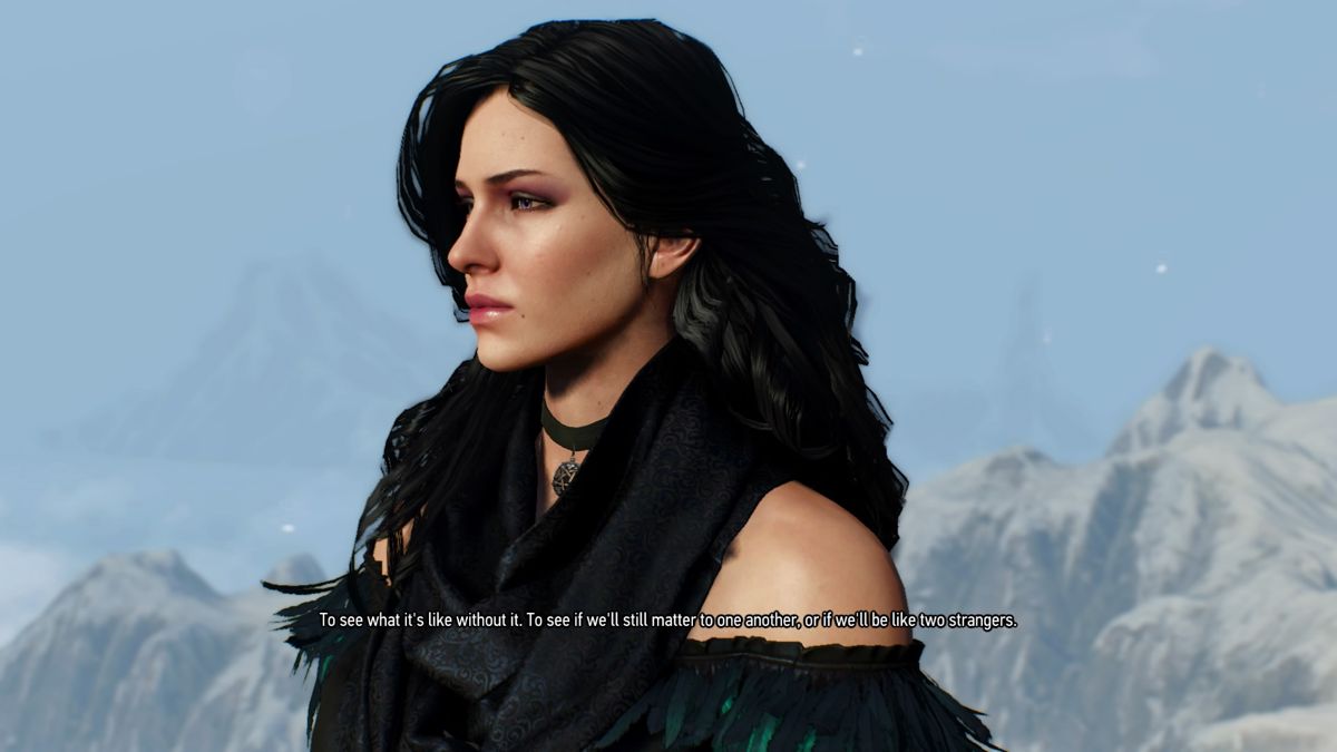 The Witcher 3: Wild Hunt - Alternative Look for Yennefer (PlayStation 4) screenshot: Yennefer has ulterior motive for wanting to capture the djinn