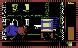 The Trap Door (Commodore 64) screenshot: Another room