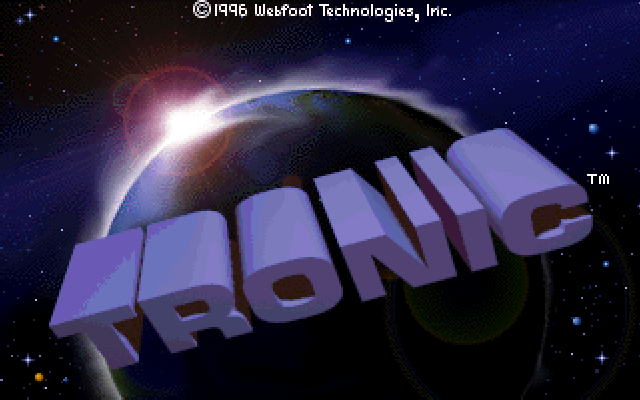 Tronic (DOS) screenshot: Title screen