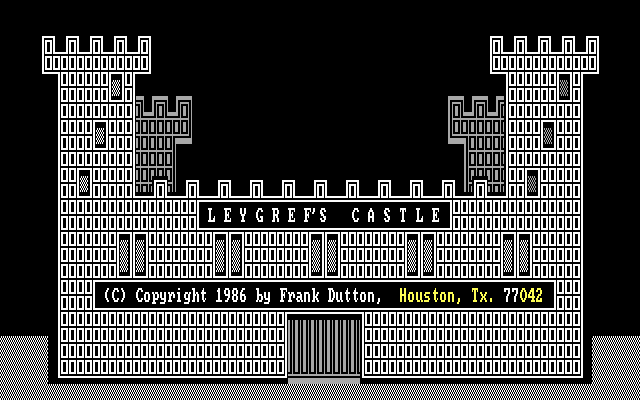 Leygref's Castle (DOS) screenshot: Title screen