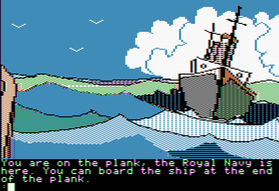 Mindshadow (Apple II) screenshot: Rescued by the Royal Navy!