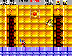 Mônica no Castelo do Dragão (SEGA Master System) screenshot: Your first boss, Death!